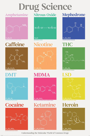 Poster Drug Science A Z 61x91 5cm PP2402112 | Yourdecoration.com