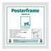 Poster Frame MDF 40x40cm White Mat Front Size | Yourdecoration.com