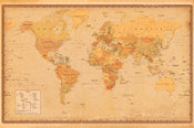 Poster Harper Collins Antique World Map 21 91 5x61cm Abystyle GBYDCO485 | Yourdecoration.com