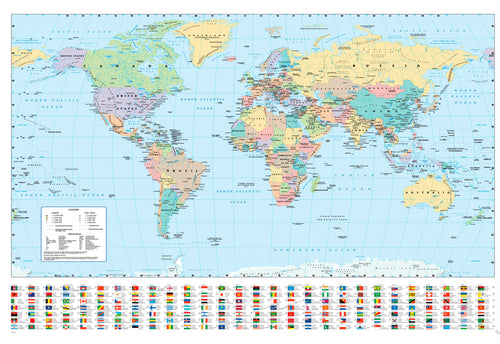 Poster Harper Collins World Map 21 91 5x61cm Abystyle GBYDCO484 | Yourdecoration.com