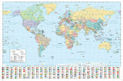 Poster Harper Collins World Map 21 French 91 5x61cm Abystyle GBYDCO556 | Yourdecoration.com