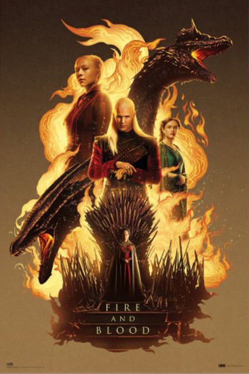 Poster House Of The Dragon Fire And Blood 61x91 5cm Grupo Erik GPE5855 | Yourdecoration.com