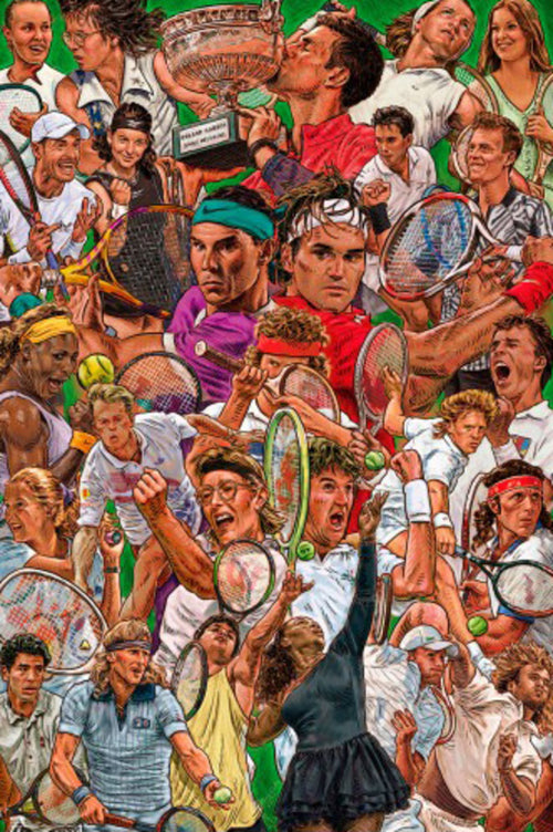 Poster Legendary Tennis Players 61x91 5cm Grupo Erik GPE5877 | Yourdecoration.com