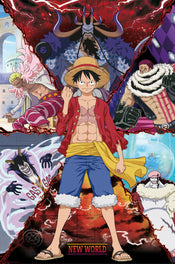 Poster One Piece Luffy Vs New World 91 5x61cm GBYDCO637 | Yourdecoration.com