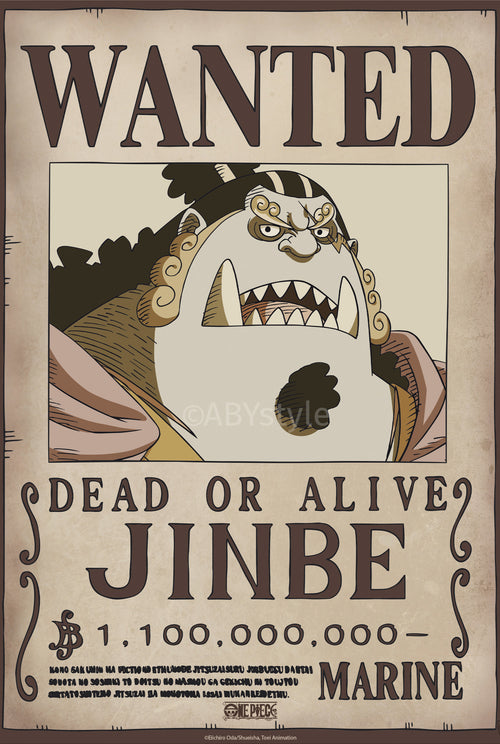 Poster One Piece Wanted Jinbe Wano 38x52cm Abystyle GBYDCO623 | Yourdecoration.com