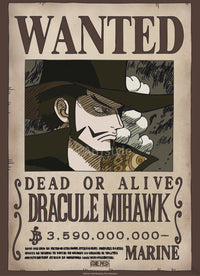 Poster One Piece Wanted Mihawk Wano 38x52cm GBYDCO627 | Yourdecoration.com