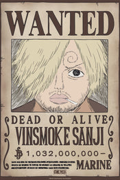 Poster One Piece Wanted Sanji Wano 38x52cm Abystyle GBYDCO625 | Yourdecoration.com