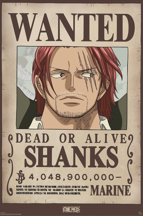 Poster One Piece Wanted Shanks Wano 38x52cm GBYDCO654 | Yourdecoration.com