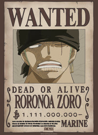 Poster One Piece Wanted Zoro Wano 38x52cm Abystyle GBYDCO624 | Yourdecoration.com