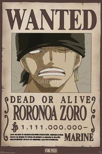 Poster One Piece Wanted Zoro Wano 61x91 5cm Abystyle GBYDCO619 | Yourdecoration.com