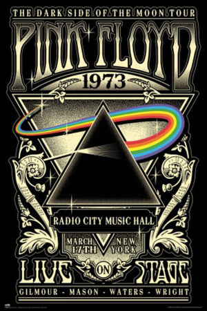 Poster Pink Floyd The Dark Side Of The Moon Tour 1973 61x91 5cm Grupo Erik GPE5909 | Yourdecoration.com