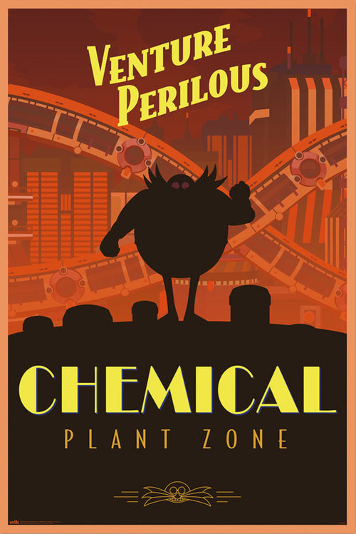 Poster Sonic The Hedgehog Venture Perilous Chemical Plant Zone 61x91 5cm Grupo Erik GPE5809 | Yourdecoration.com