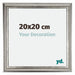 Sheffield Wooden Photo Frame 20x20cm Silver Black Swept Front Size | Yourdecoration.com