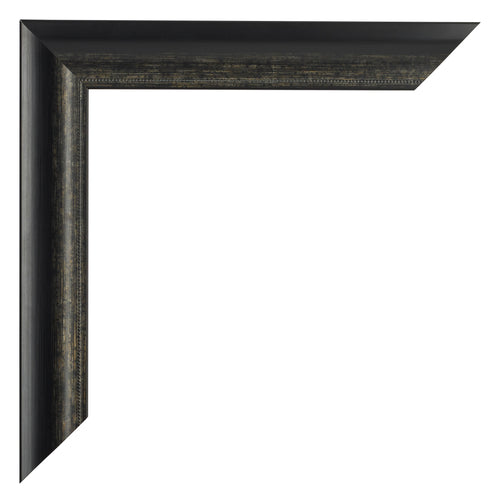 Sheffield Wooden Photo Frame 21x29 7cm A4 Black Gold Swept Detail Corner | Yourdecoration.com