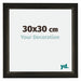 Sheffield Wooden Photo Frame 30x30cm Black Gold Swept Front Size | Yourdecoration.com