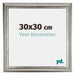 Sheffield Wooden Photo Frame 30x30cm Silver Black Swept Front Size | Yourdecoration.com