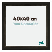 Sheffield Wooden Photo Frame 40x40cm Black Gold Swept Front Size | Yourdecoration.com