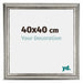 Sheffield Wooden Photo Frame 40x40cm Silver Black Swept Front Size | Yourdecoration.com