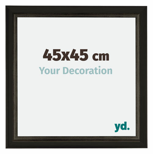 Sheffield Wooden Photo Frame 45x45cm Black Gold Swept Front Size | Yourdecoration.com