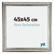 Sheffield Wooden Photo Frame 45x45cm Silver Black Swept Front Size | Yourdecoration.com