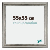 Sheffield Wooden Photo Frame 55x55cm Silver Black Swept Front Size | Yourdecoration.com