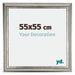 Sheffield Wooden Photo Frame 55x55cm Silver Black Swept Front Size | Yourdecoration.com