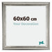 Sheffield Wooden Photo Frame 60x60cm Silver Black Swept Front Size | Yourdecoration.com