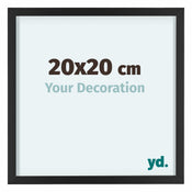 Virginia Aluminium Photo Frame 20x20cm Black Front Size | Yourdecoration.com