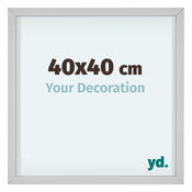 Virginia Aluminium Photo Frame 40x40cm White Front Size | Yourdecoration.com