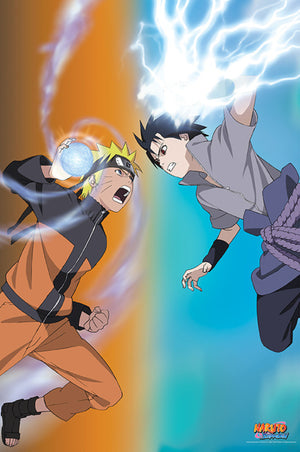 Abystyle Abydco495 Naruto Shippuden Naruto Vs Sasuke Poster 61x91,5cm | Yourdecoration.com