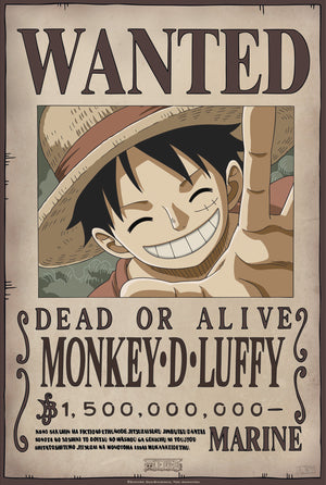 One Piece Wanted Luffy New 2 Poster 35X52cm | Yourdecoration.com