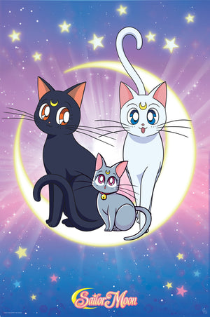 Sailor Moon Luna Artemis And Diana Poster 61X91 5cm | Yourdecoration.com