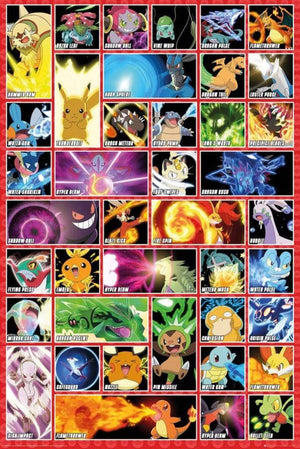 GBeye Pokemon Moves Poster 61x91,5cm | Yourdecoration.com