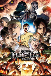 GBeye Attack on Titan Season 2 Collage Key Art Poster 61x91,5cm | Yourdecoration.com