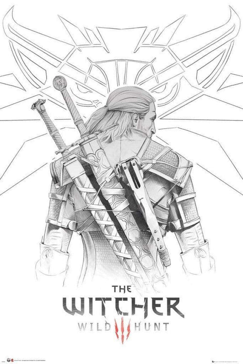 GBeye The WItcher Geralt Sketch Poster 61x91,5cm | Yourdecoration.com