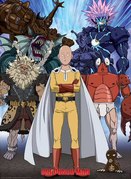 Gbeye Gbydco040 One Punch Man Saitama Vs Vilains Poster 38X52cm | Yourdecoration.com