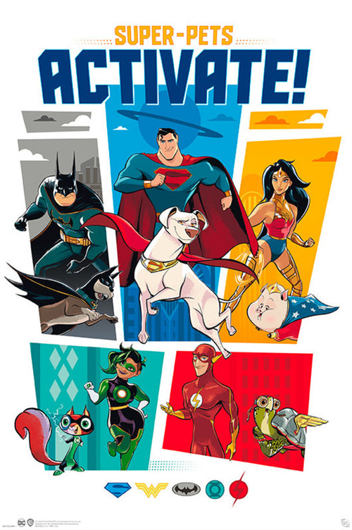 Gbeye GBYDCO069 Dc Comics League Of Superpets Activate Poster 61x 91-5cm | Yourdecoration.com