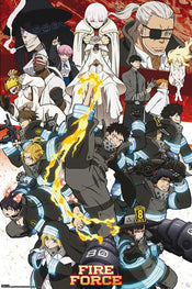 Gbeye GBYDCO110 Fire Force Key Art Season 2 Poster 61x 91-5cm | Yourdecoration.com