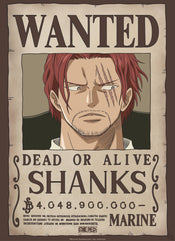 Gbeye Gbydco261 One Piece Wanted Shanks Poster 38x52cm | Yourdecoration.com