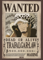 Gbeye Gbydco262 One Piece Wanted Law Poster 38x52cm | Yourdecoration.com