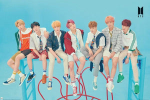 GBeye BTS Group Blue Poster 91,5x61cm | Yourdecoration.com