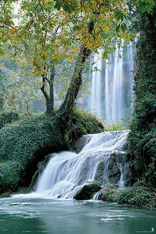 Grupo Erik GPE4255 Waterfall Stone Monastery Poster 61X91,5cm | Yourdecoration.com