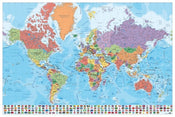 Grupo Erik GPE5044 Map World Es Physical Politic Poster 91,5X61cm | Yourdecoration.com