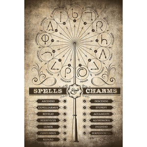 Grupo Erik GPE5160 Harry Potter Spells And Charms Poster 61X91,5cm | Yourdecoration.com