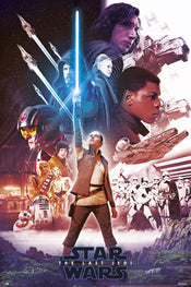 Grupo Erik GPE5201 Star Wars Viii Blue Saber Poster 61X91,5cm | Yourdecoration.com