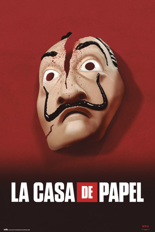 Grupo Erik GPE5322 La Casa De Papel Mascara Poster 61X91,5cm | Yourdecoration.com