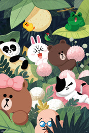 Grupo Erik GPE5348 Line Friends Jungle Poster 61X91,5cm | Yourdecoration.com