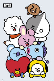 Grupo Erik GPE5357 Bt21 Characters Poster 61X91,5cm | Yourdecoration.com