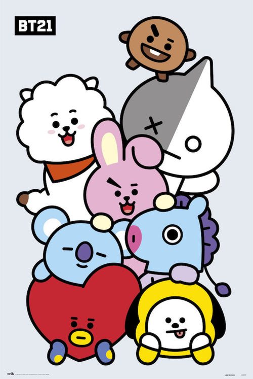 Grupo Erik GPE5357 Bt21 Characters Poster 61X91,5cm | Yourdecoration.com