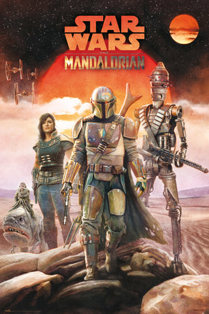 Grupo Erik GPE5366 Star Wars The Mandalorian Crew Poster 61X91,5cm | Yourdecoration.com